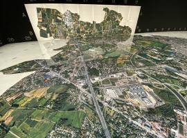 300 sqm sky view of the city of Ghent at the STAM city museum