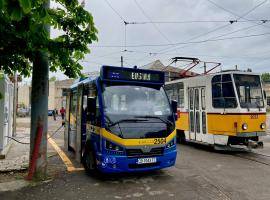 High-power charging of the electric minibus at the municipal tram depot in Sofia  (Photo: Gereon Meyer)