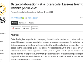 Data collaborations: lessons learnt in Rennes (2010-2021)