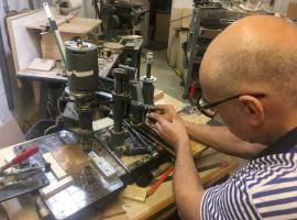 Workshop preparation for the production of wood type for printing
