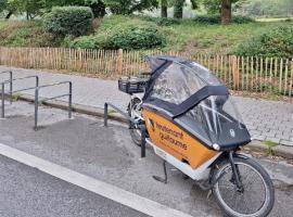 A cargo bike parked in Brussels