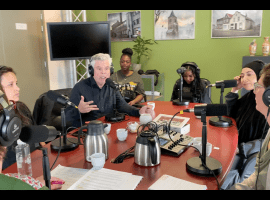 In the studio of Omroep Tilburg