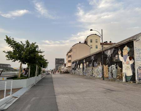 View of Darsena in summer