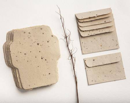 Handmade paper products made out of invasive alien plants