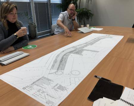 Showing a map of the GreenQuays design