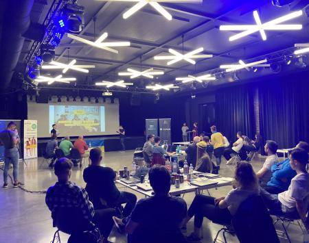 Teams working together during the second hackathon of Kosice 2.0 project