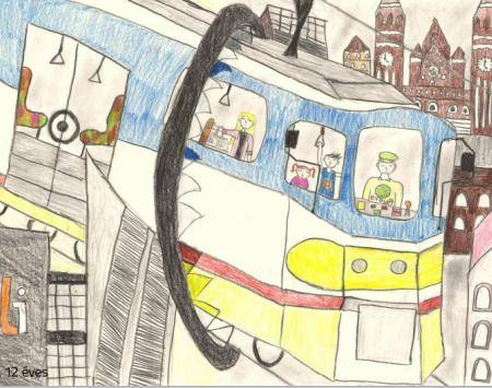 Future of commuting in Szeged seen by 12 years old Irma
