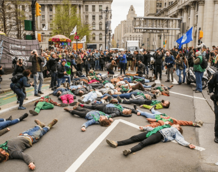 Extinction Rebellion protests. Source XR