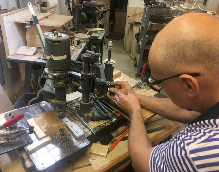 Workshop preparation for the production of wood type for printing