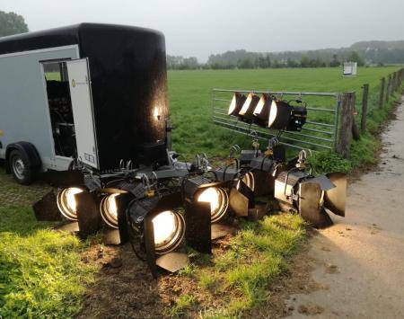 Loads connected to diesel generators, replicating the energy demand of a typical event