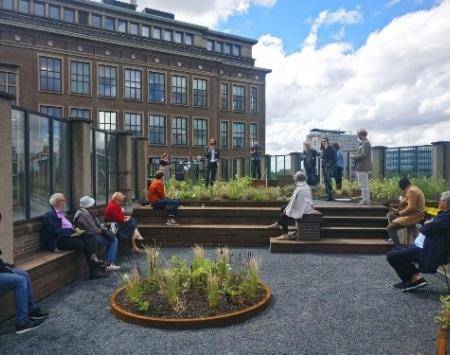 A citizen event on a RESILIO Blue Green roof
