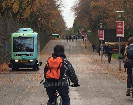 Selfdriving shuttle at DTU Campus